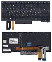 Клавиатура для ноутбука Lenovo ThinkPad Edge E480, чёрная, с подсветкой, с рамкой, RU