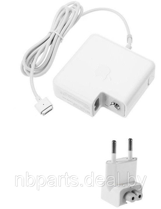 Блок питания (зарядное устройство) для ноутбука Apple 60W, 16.5V 3.65A, Magsafe 2, A1435, оригинал с - фото 1 - id-p111763490