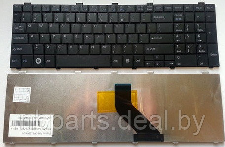 Клавиатура для ноутбука Fujitsu LifeBook AH530, чёрная, маленький Enter, RU - фото 1 - id-p111778272