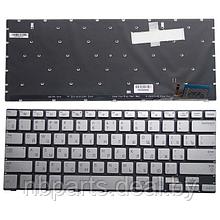 Клавиатура для ноутбука Samsung NP730U3E, 740U3E, серебро, с подсветкой, RU