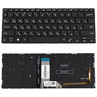 Клавиатура для ноутбука ASUS VivoBook 14 X409, чёрная, с подсветкой, RU