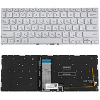 Клавиатура для ноутбука ASUS VivoBook 14 X409, серебро, с подсветкой, RU