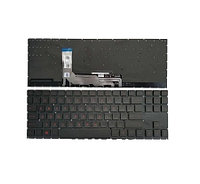 Клавиатура для ноутбука HP Omen 15-EN, чёрная, с подсветкой, красные буквы, RU