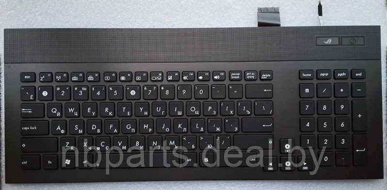 Клавиатура для ноутбука ASUS G74S, чёрная, в рамке, с подсветкой, RU - фото 1 - id-p111774756