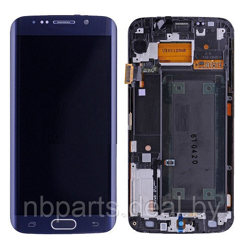 Дисплей Samsung S6 Edge G925 G925F Синий в сборе (Оригинал, снятый) LCD G925 - фото 1 - id-p114707198