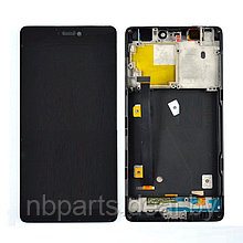 LCD дисплей для Xiaomi Mi 4i / Mi4i в сборе с тачскрином, с рамкой (черный) LCD