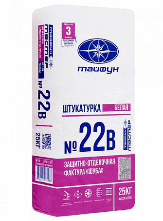 Штукатурка Тайфун Мастер №22В. Шуба. Белая. 25 кг - фото 1 - id-p215051484