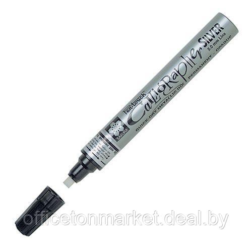 Маркер для каллиграфии "Pen-Touch Calligrapher", 5.0 мм, серебряный - фото 1 - id-p214661229