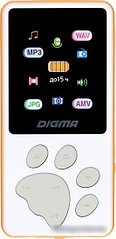 MP3 плеер Digma S4 8GB (белый/оранжевый)