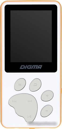 MP3 плеер Digma S4 8GB (белый/оранжевый) - фото 2 - id-p215052642