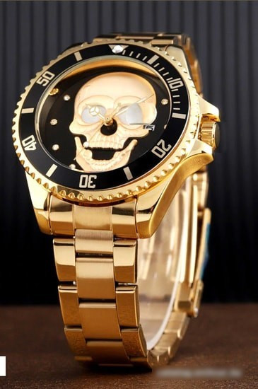 Наручные часы Skmei 9195 (золотистый/черный) - фото 2 - id-p215053034