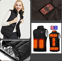 Жилет с подогревом унисекс USB питание (3 режима работы)