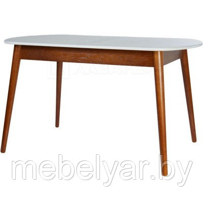 Стол обеденный «Эней» Мебель Класс раздвижной белый + дуб