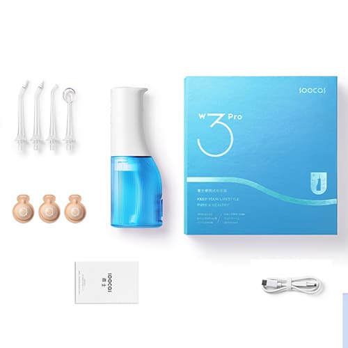 Ирригатор Soocas W3 Pro (сменные насадки 4 шт + шарики с гелем для полости рта)