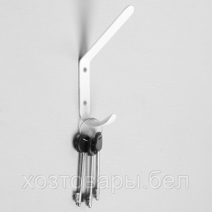 Крючок-вешалка №4, покрытие полимер, белый - фото 2 - id-p215054127