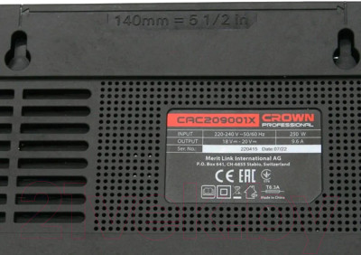 Зарядное устройство для электроинструмента CROWN CAC209001X - фото 4 - id-p215058670