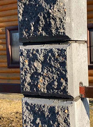 Блоки для столба забора декоративные «Рваный камень» Размер 22×16×19см.