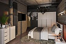 Модульная спальня Брента 3 лён (варианты цвета) фабрика Браво, фото 2