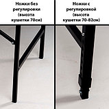 Массажный стол 180х60хРВ двойной поролон (черный) с подушкой, фото 9