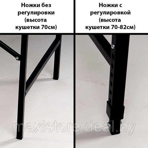 Массажный стол 180х60хРВ двойной поролон (черный) с подушкой - фото 9 - id-p215068810