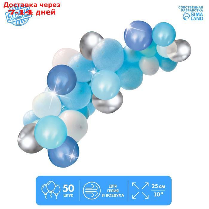 Гирлянда из воздушных шаров "Органик сине-голубой", длина 2,5 м