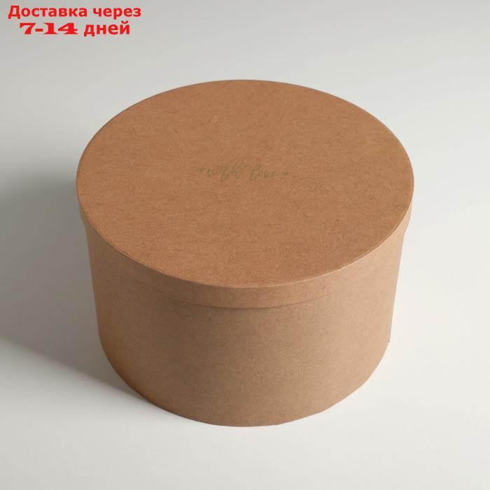 Набор шляпных коробок для цветов 3 в 1 "Крафт", 18 × 13 см - 25 × 15 см - фото 6 - id-p215040548
