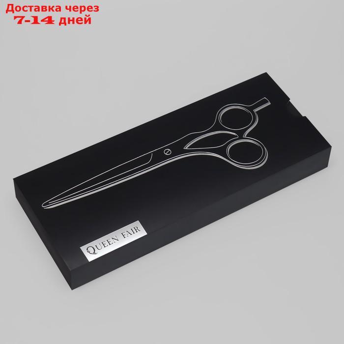 Ножницы парикмахерские с упором "Premium", лезвие 6,5 см, цвет серебристый/синий - фото 5 - id-p215043080