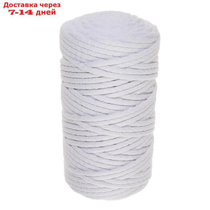 Шнур для вязания "Пухлый" 100% хлопок ширина 5мм 100м (белый) - фото 3 - id-p215040742