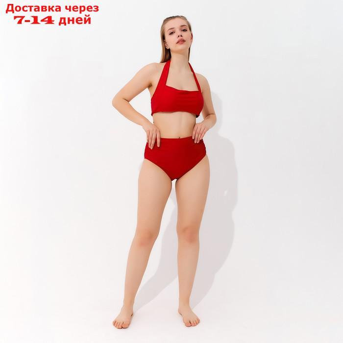 Трусы купальные женские MINAKU с завышенной талией, цвет красный, размер 48 - фото 5 - id-p215043228