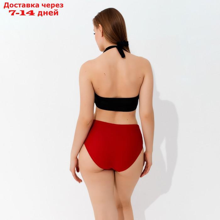 Трусы купальные женские MINAKU с завышенной талией, цвет красный, размер 50 - фото 3 - id-p215043237