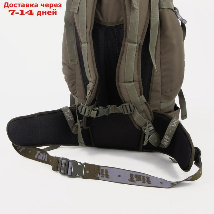 Рюкзак туристический, 65 л, отдел на шнурке, 2 наружных кармана, 2 боковых кармана, цвет оливковый - фото 3 - id-p215039348