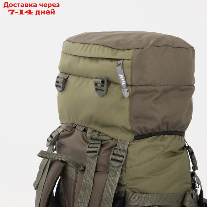 Рюкзак туристический, 65 л, отдел на шнурке, 2 наружных кармана, 2 боковых кармана, цвет оливковый - фото 8 - id-p215039348