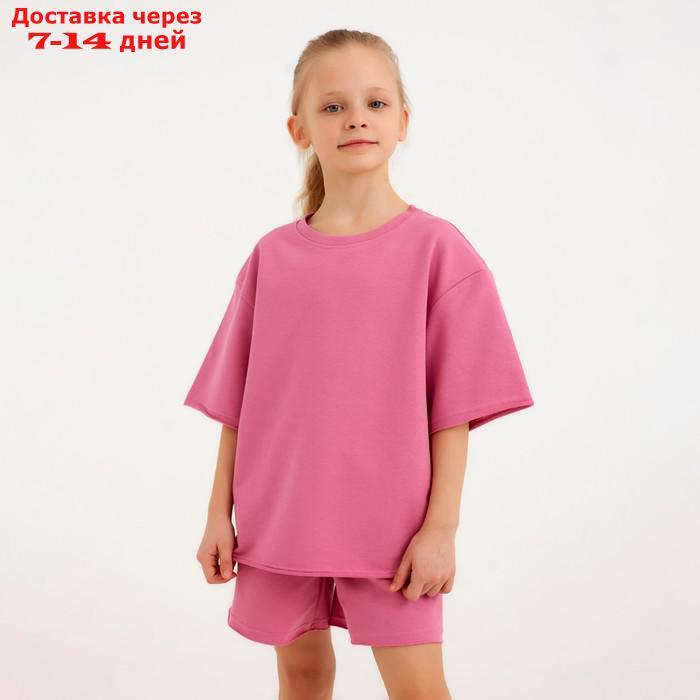 Костюм детский (футболка, шорты) MINAKU: Casual Collection цвет пудровый, рост 158 - фото 9 - id-p215042417