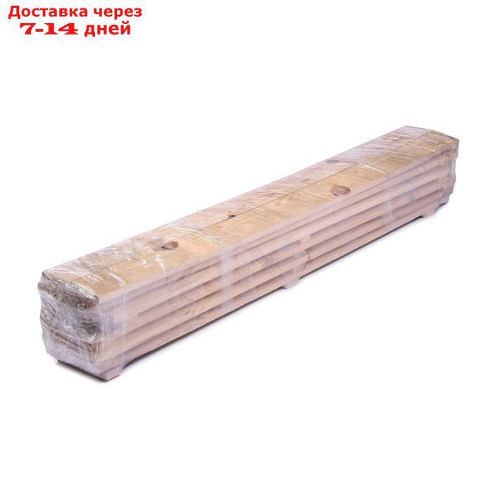 Песочница деревянная, без крышки, 150 × 140 × 20 см, с сиденьями, сосна - фото 7 - id-p215042617