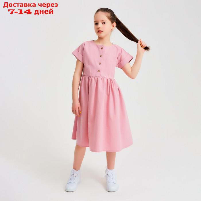 Платье для девочки MINAKU: Cotton Collection цвет сиреневый, рост 122 - фото 1 - id-p215043585