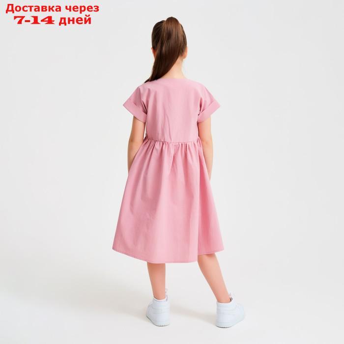 Платье для девочки MINAKU: Cotton Collection цвет сиреневый, рост 122 - фото 3 - id-p215043585