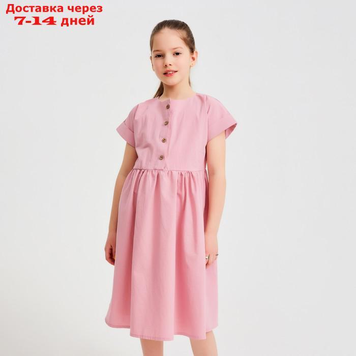 Платье для девочки MINAKU: Cotton Collection цвет сиреневый, рост 122 - фото 4 - id-p215043585