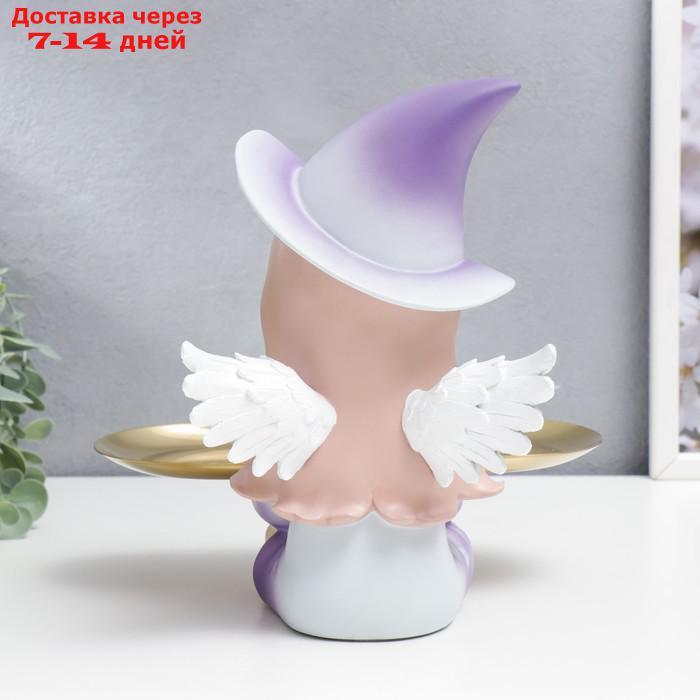 Сувенир полистоун подставка "Малышка-ангел в колпаке со звёздами" 24х17,8 см - фото 3 - id-p215042691
