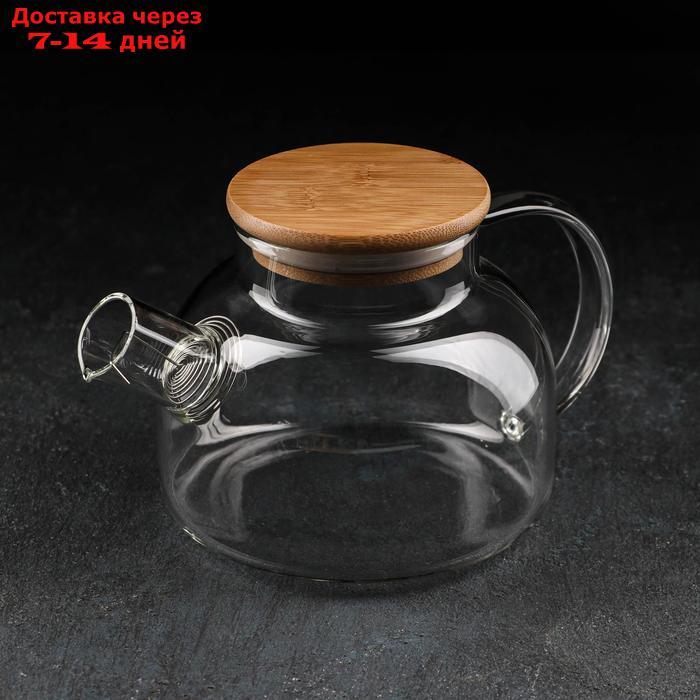 Набор чайный на деревянной подставке "Эко", 6 предметов: чайник 1,1 л, 5 кружек 120 мл - фото 4 - id-p215042787