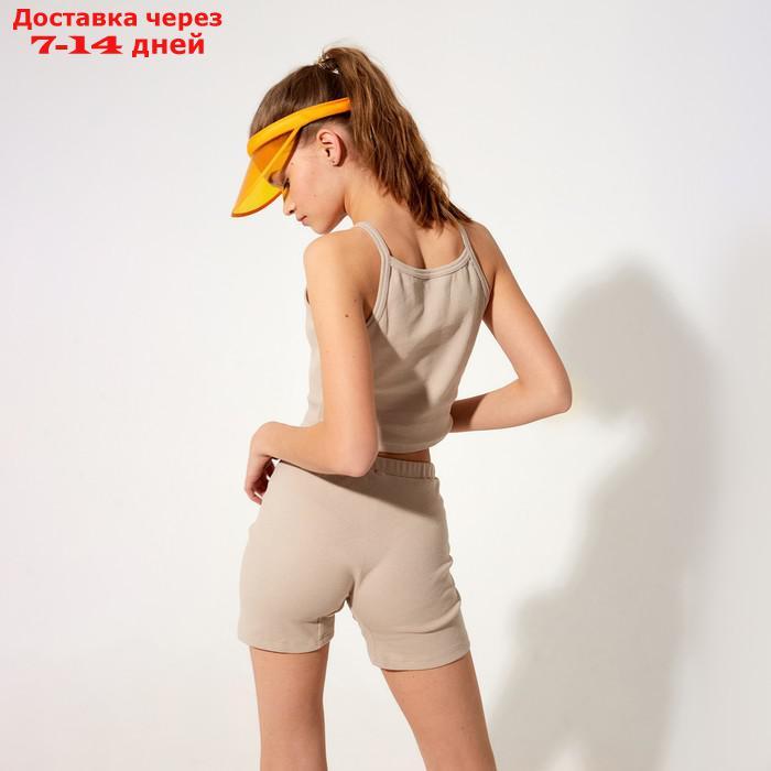 Шорты женские MINAKU: Basic line, цвет бежевый, размер 42 - фото 2 - id-p215043702
