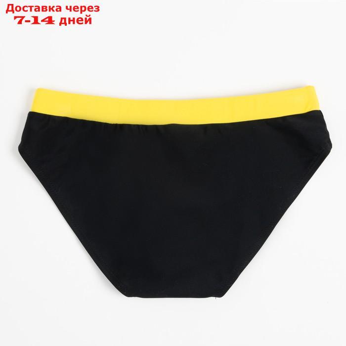 Трусы купальные для мальчика MINAKU, цвет чёрный/жёлтый, рост 146-152 - фото 2 - id-p215041870