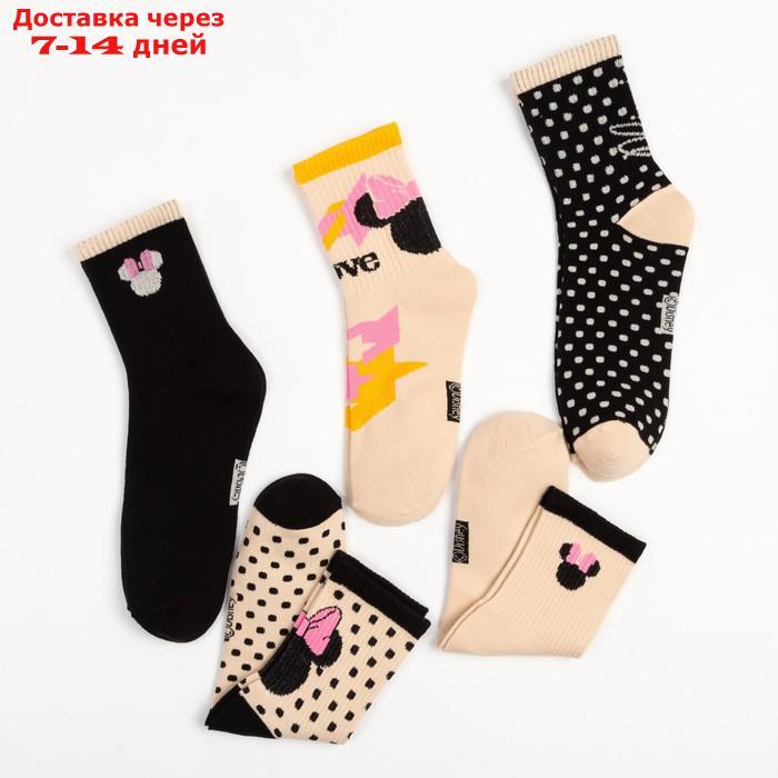 Набор носков "Love Minnie", Минни Маус, 5 пар, 23-25 см - фото 2 - id-p215042898