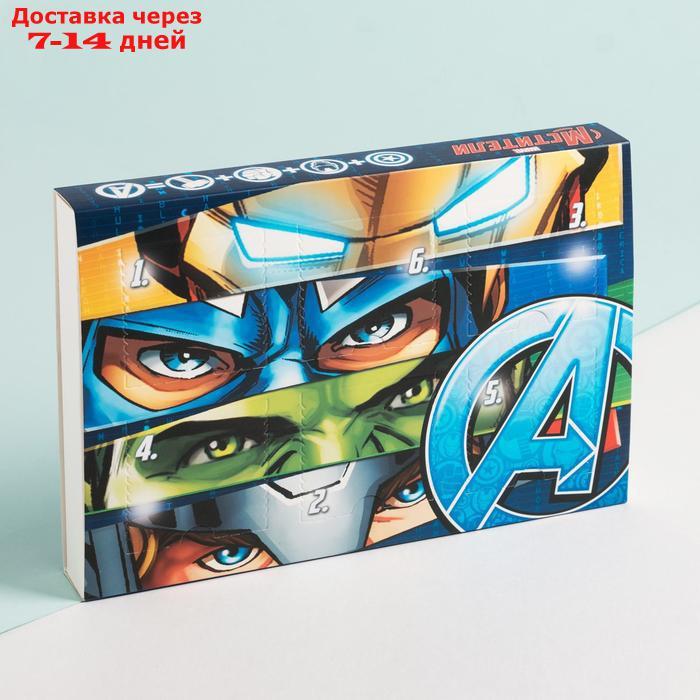 Набор носков "Superhero" 6 пар в адвент коробке, "Мстители", 16-18 см - фото 4 - id-p215043905