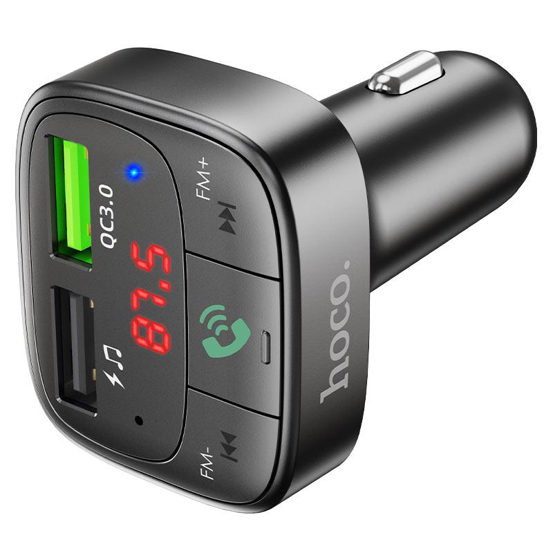 FM-модулятор E59 Promise QC3.0 car BT FM transmitter черный - фото 3 - id-p215072896