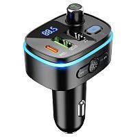 FM-модулятор E62 Fast PD20W+QC3.0 car BT FM transmitter черный