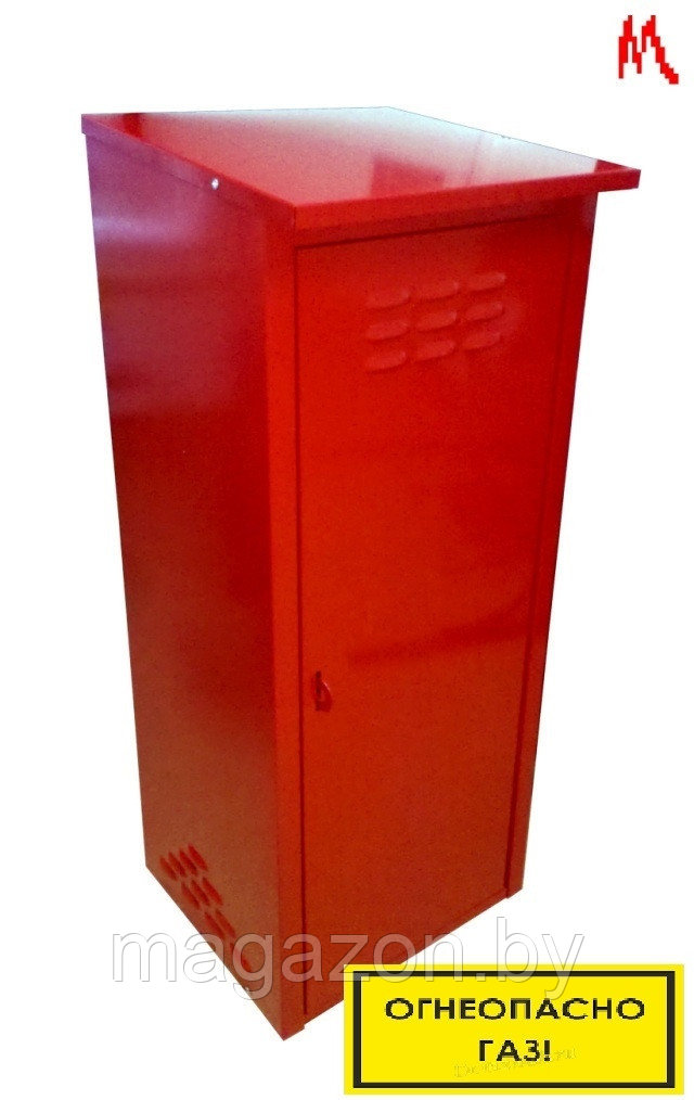 Шкаф для газового баллона, высота 1,4 м, красный - фото 3 - id-p215073346