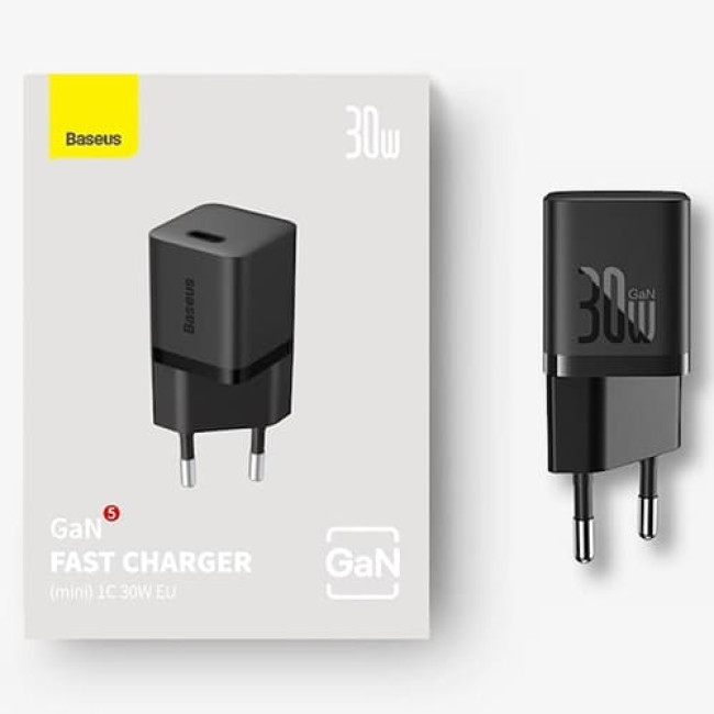 Зарядное устройство Baseus GaN5 Fast Charger(mini) 1C 30W CCGN070401 Черный - фото 5 - id-p215072786