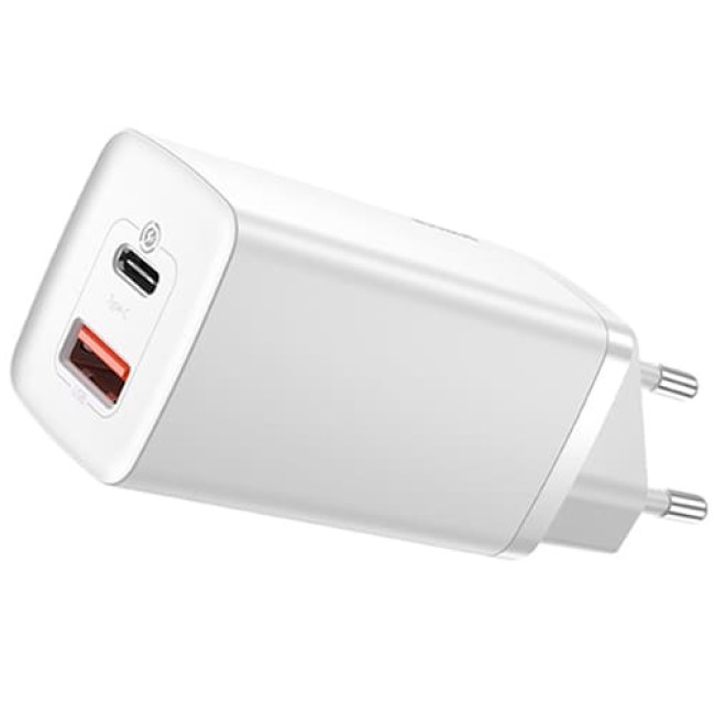 Зарядное устройство Baseus GaN2 Lite Quick Charger 65W CCGAN2L-B02 Белый - фото 1 - id-p215072789