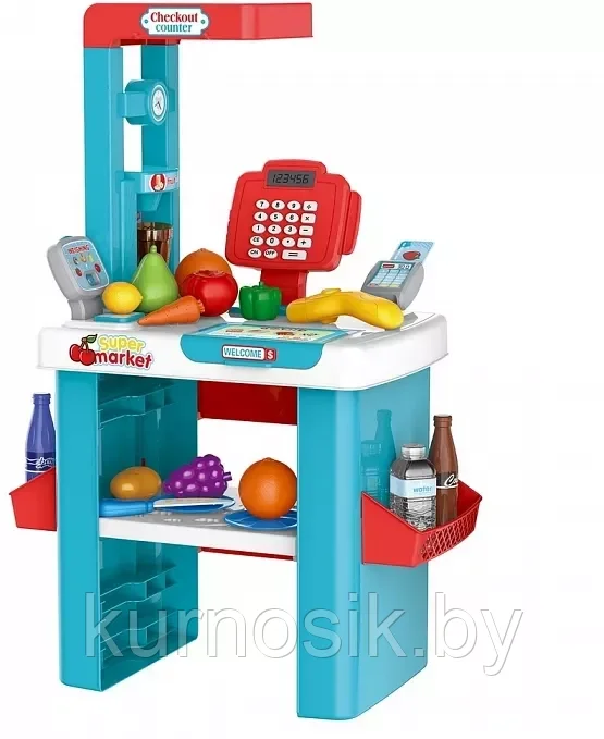 Детский игровой набор Pituso Супермаркет с тележкой для покупок, 56 элементов - фото 2 - id-p215073594