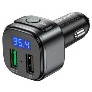 FM-модулятор E67 Fighter QC3.0 car BT FM transmitter черный - фото 2 - id-p215073606